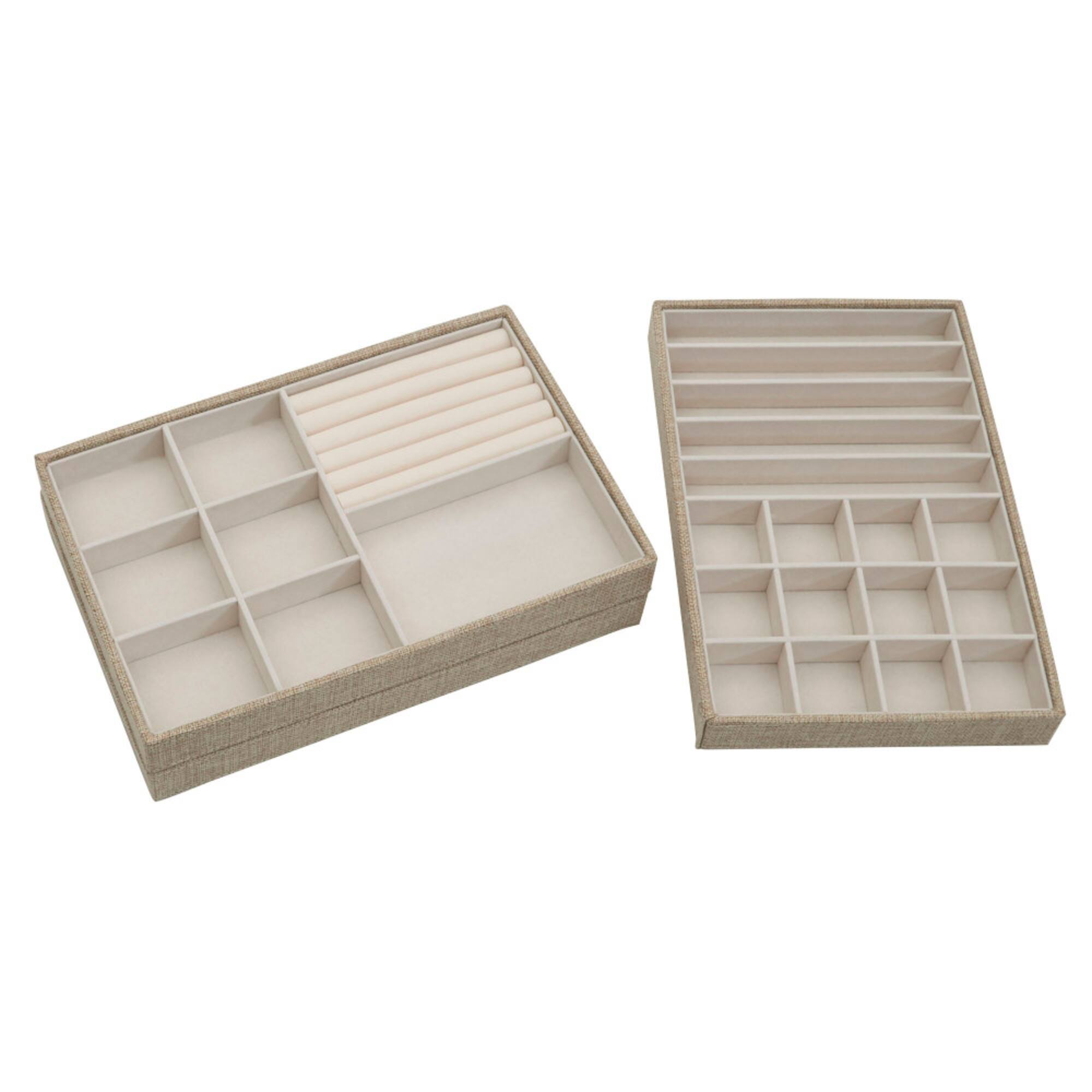 Household Essentials Stackable Jewelry Tray Set